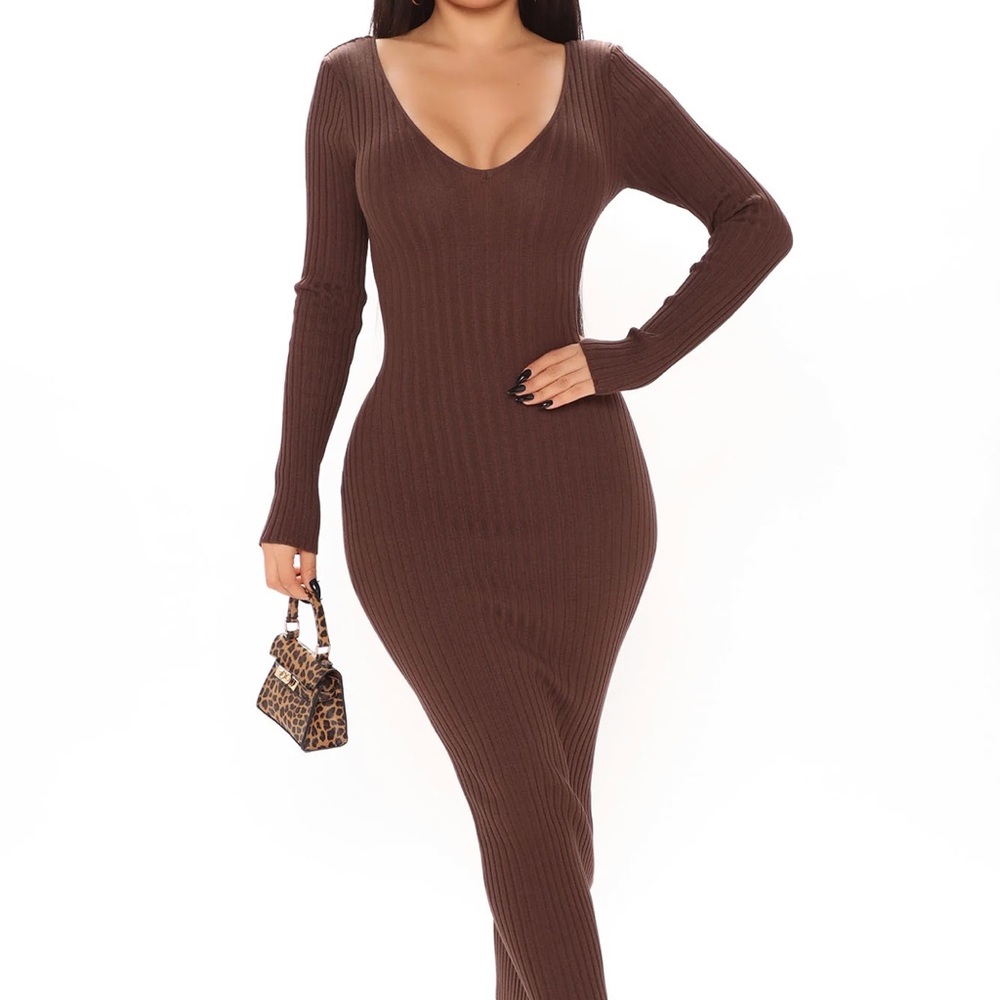 Kallan Knit Dress - Brown